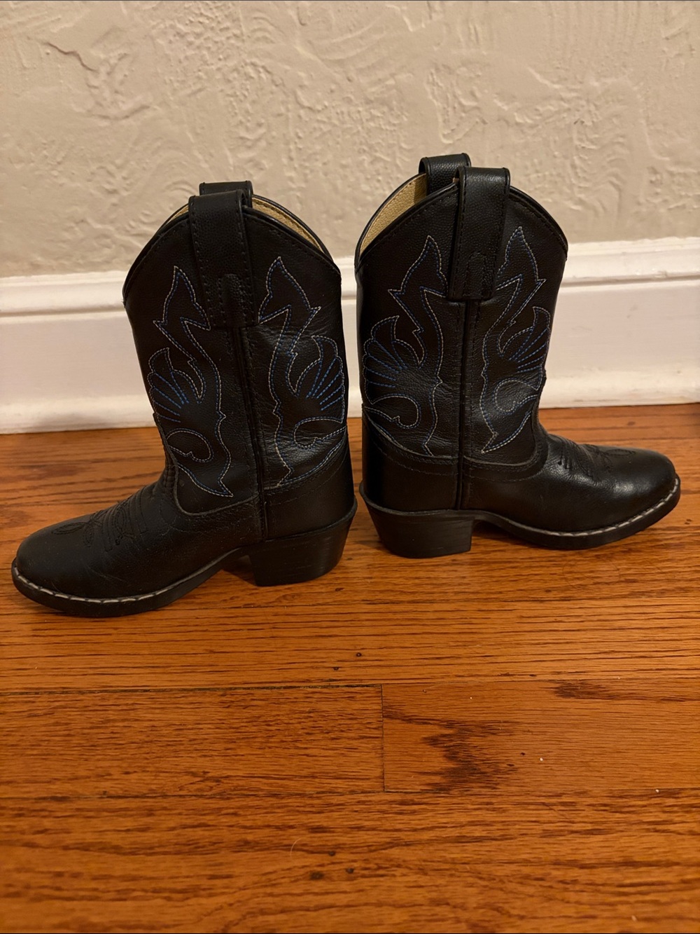 Kids Masterson Boot Co. Black Cowboy Boots sz 9.5